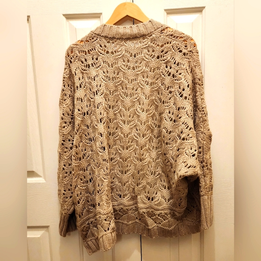 ee:some Women’s Comfy Open Front Oversized Cardigan Crochet-Size S\M- NWOT - Picture 2 of 4